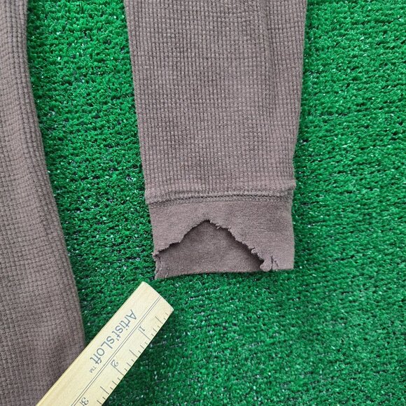 Antler Creek Sweatshirt Mens‎ XL Brown Henley Thermal Pullover Outdoors Casual - Picture 5 of 9